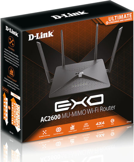 D-Link DIR-882 v1 Drahtlos Router Wi‑Fi 5 mit 4 Anschlüssen Gigabit Ethernet