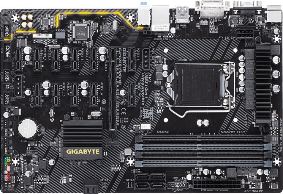 Gigabyte fintech b250 не запускается