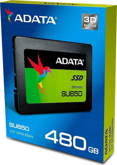 Adata Ultimate SU650 SSD 480GB 2.5'' Type With SATA III Connection ASU650SS-480GT-R
