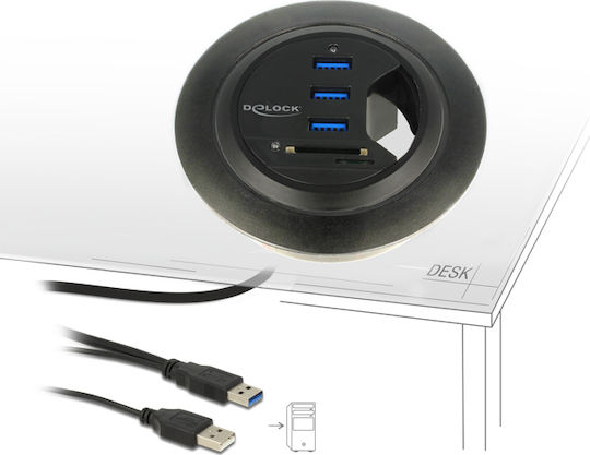 DeLock Hub 2 Θυρών USB 3.0 με σύνδεση USB-A