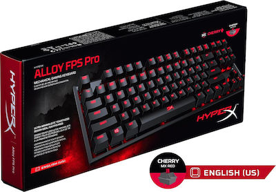 HyperX Alloy FPS Pro Gaming Πληκτρολόγιο Tenkeyless με Cherry MX Red διακόπτες και Φωτιζόμενα πλήκτρα (Αγγλικό US)
