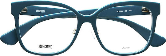 Moschino Rame Ochelari Pentru Femei Turcoaz MOS508 ZI9