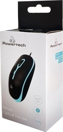 Powertech PT-605 Ενσύρματο Ποντίκι Μπλε
