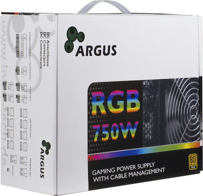 Inter-Tech Argus RGB CM 750W Τροφοδοτικό Υπολογιστή Semi Modular 80 Plus Gold