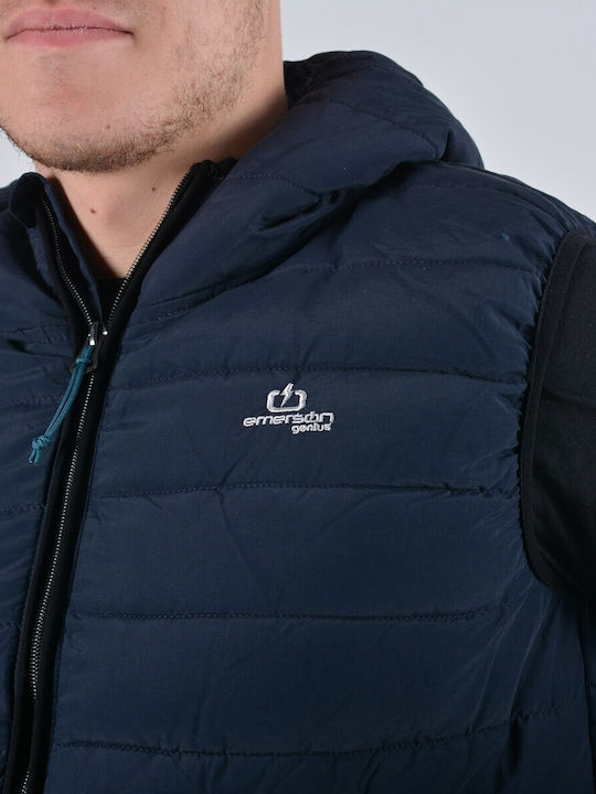 Geacă Fără Mâneci De Iarnă Puffer Albastru Marin