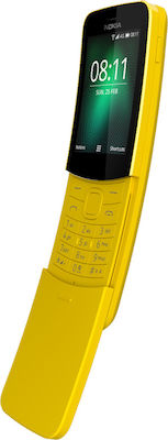 Nokia 8110 4G Dual SIM (500MB/4GB) Κινητό με Κουμπιά Κίτρινο