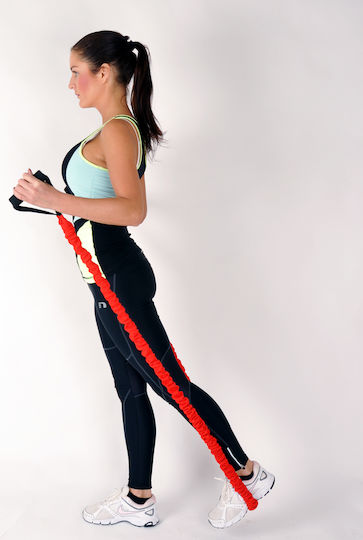 inSPORTline Resistance Band Morpo Heavy - 130cm Resistance Band Gymtube Hard with Handles Red 1.3m