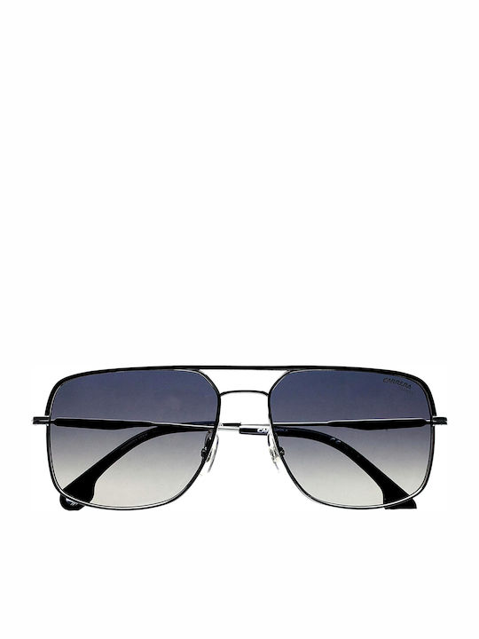 Carrera Men's Sunglasses with Silver Metal Frame and Black Gradient Polarized Lens 152/S 85K/WJ