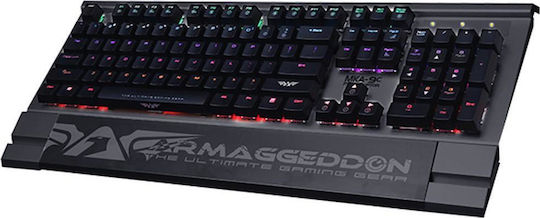 Armaggeddon MKA-9C Psychraptor Gaming Mechanical Keyboard with Kailh Red Switches and RGB Lighting English US