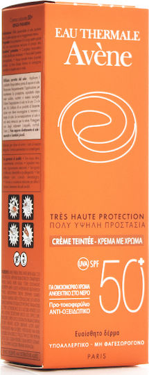 Eau Thermale Avène Crema Colorată Waterproof Cremă Antisolară de Față SPF50 cu Pigment 50ml