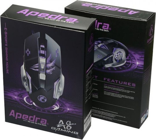 iMice Apedra A8 Gaming Gaming Maus 3200 DPI Schwarz