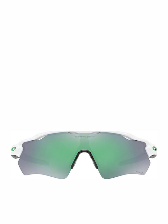 Oakley Radar EV Path Men's Sunglasses with White Plastic Frame and Green Mirror Lens OO9208-71