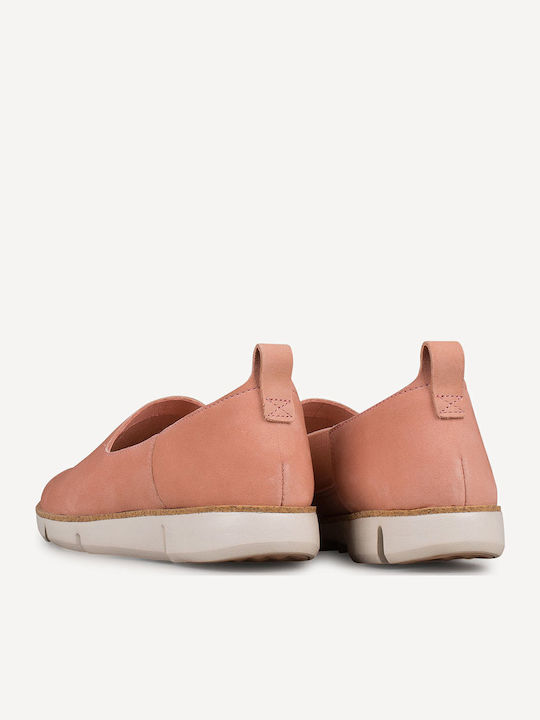 Tri Curve Ανατομικά Γυναικεία Slip-On Δερμάτινα Ροζ
