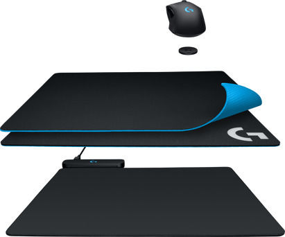 Logitech Powerplay Wireless Charging System Gaming Mouse Pad Medium (340mm) Μαύρο 943-000110