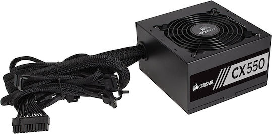 Corsair CX Series CX550 550W Μαύρο Τροφοδοτικό Υπολογιστή Full Wired 80 Plus Bronze