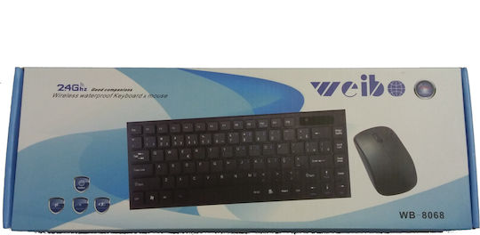 Weibo WB-8068 Ασύρματο Σετ Πληκτρολόγιο & Ποντίκι Αγγλικό UK