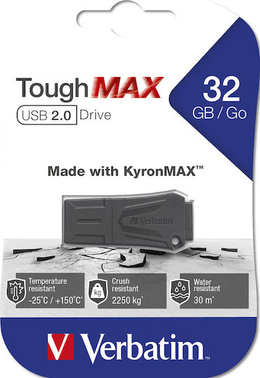 Verbatim ToughMAX 32GB USB 2.0 Stick Black