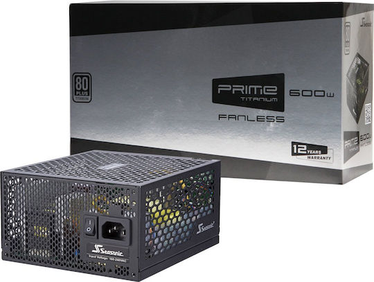 Seasonic Prime Fanless 600W Negru Sursă de Alimentare Calculator Complet modular 80 Plus Titanium