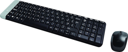 Logitech MK220 Ασύρματο Σετ Πληκτρολόγιο & Ποντίκι Ελληνικό