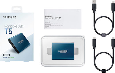 Samsung Portable SSD T5 USB 3.1 / USB-C Externe SSD 250GB 2.5" Blau