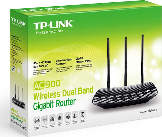 Archer C2 v3 Ασύρματο Router με 4 Θύρες Gigabit