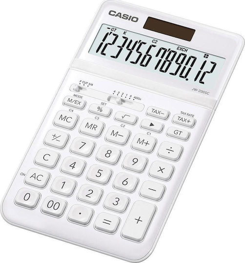 Casio JW-200SC Calculator Accounting 12 Digits in White Color