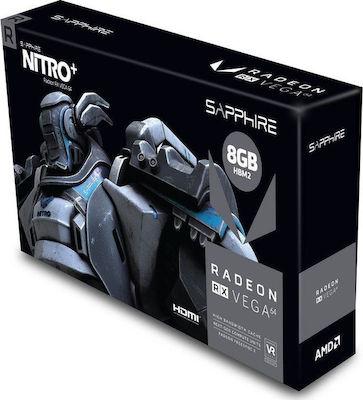 Sapphire Radeon RX Vega 64 8GB HBM2 Nitro+ Κάρτα Γραφικών PCI-E x16 3.0 με 2 HDMI και 2 DisplayPort