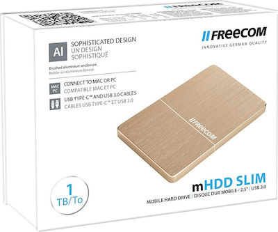 Freecom mHDD Slim USB 3.0 1TB 2.5" Gold