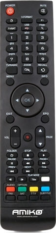 Amiko Satellite Decoder Mini HD265 Full HD (1080p) DVB-S / DVB-S2 with PVR Recording Function and Built-in Wi-Fi in Black Color