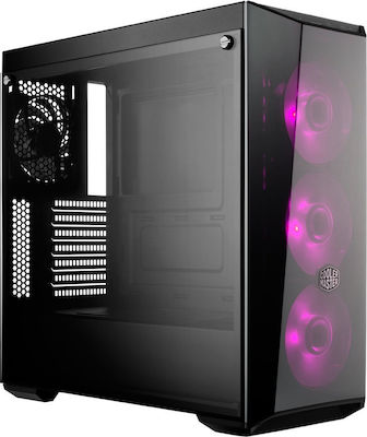 CoolerMaster Masterbox Lite 5 RGB Gaming Midi Tower Κουτί Υπολογιστή με Πλαϊνό Παράθυρο Μαύρο