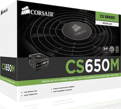 Corsair CS Series CS650M 650W Захранващ блок за компютър Полумодулни 80 Plus Gold