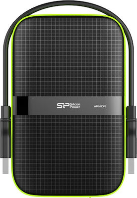 Silicon Power Armor A60 USB 3.1 External 2.5" HDD 2TB Black / Green