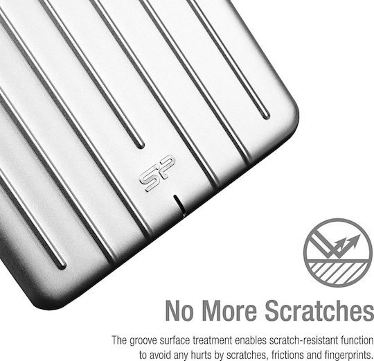 Silicon Power Armor A75 USB 3.1 / USB-C External 2.5" HDD 1TB Silver