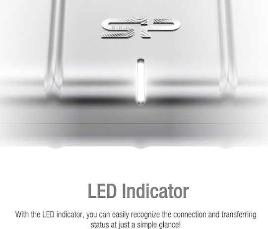 Silicon Power Armor A75 USB 3.1 / USB-C External 2.5" HDD 1TB Silver