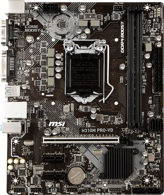 MSI H310M PRO-VD Micro ATX Motherboard with Intel 1151 Socket