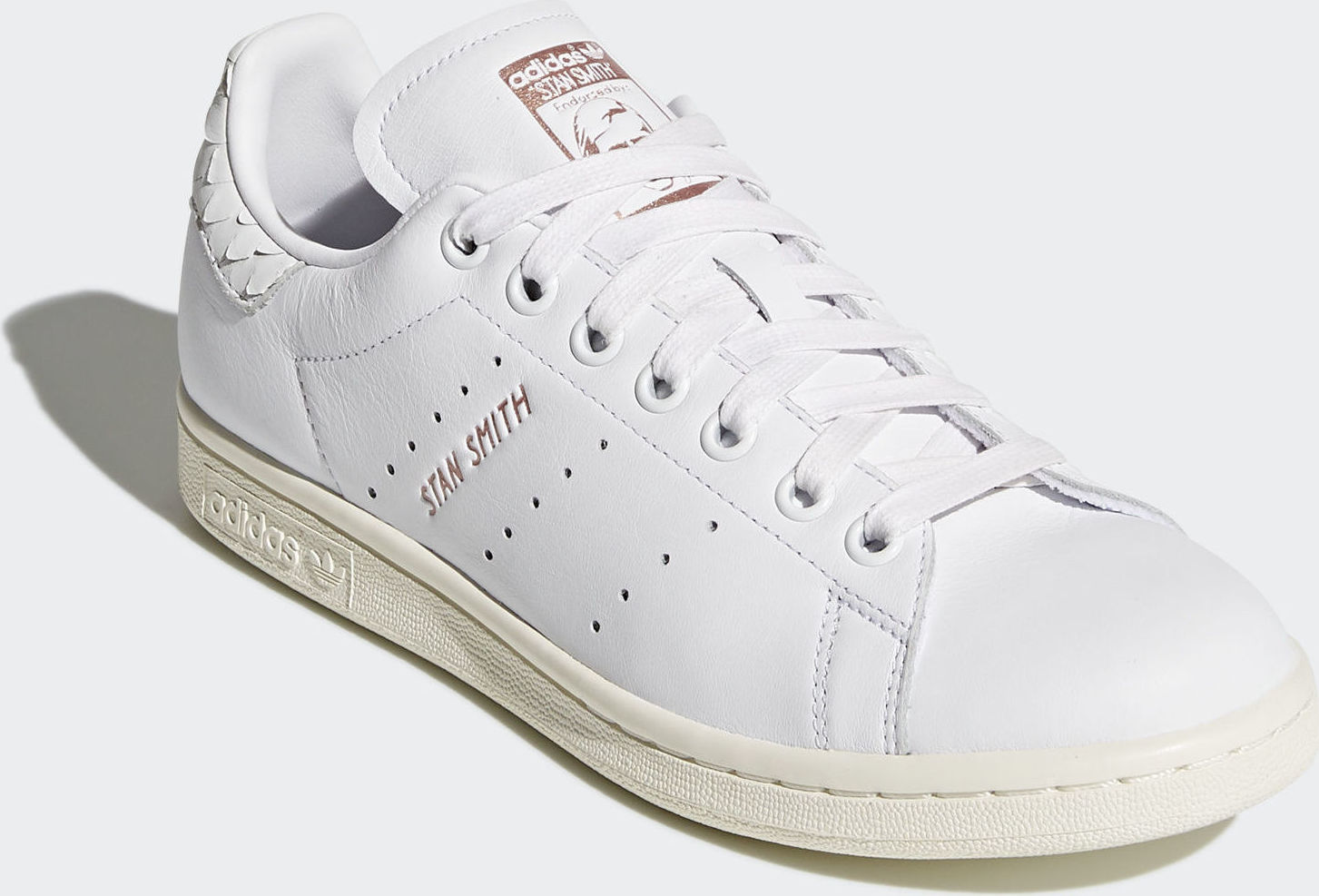 adidas originals stan smith sneakers with reptile back counter