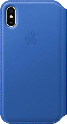 Apple Leather Folio Buchen Sie Synthetisches Leder Blau (iPhone X / Xs) MRGE2ZM/A