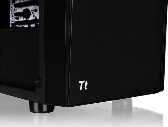 Thermaltake Versa J21 Tempered Glass Edition Gaming Midi Tower Κουτί Υπολογιστή με Πλαϊνό Παράθυρο Μαύρο