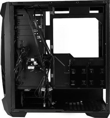 Antec DF500 RGB Геймърско бюро Midi Tower Компютърна кутия със страничен прозорец Черен