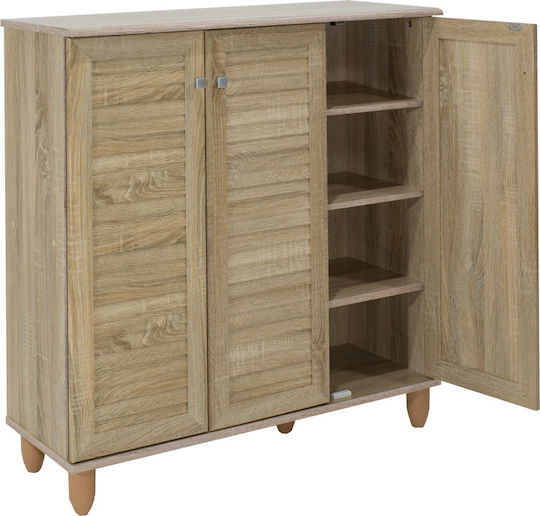 Santo Wooden Shoe Organizer with 4 Shelves Sonoma 89.5x34.5x91.5cm