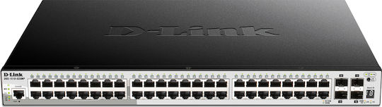 D-Link DGS-1510-52XMP Managed L2 Switch with 48 Gigabit (1Gbps) Ethernet Ports and 4 SFP Ports