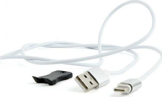 Cablexpert Magnetic Regular USB 2.0 Cable USB-C Male to USB-A Gray 1m