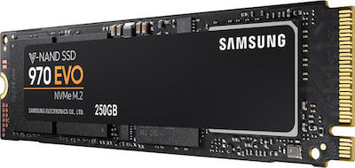 Samsung 970 Evo SSD 250GB τύπου M.2 με σύνδεση PCI Express 3.0 MZ-V7E250BW MZ-V7E250