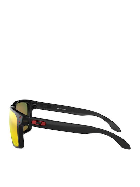 Oakley Holbrook XL Мъжки Слънчеви Очила с Черна Пластмасова Рамка и Червени Поляризирани Стъкла OO9417-08