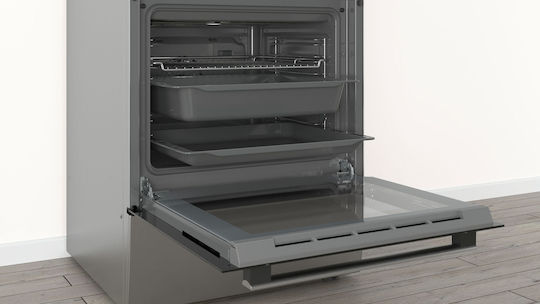 Pitsos Herd 66Es mit Keramikkochfeldern B60cm. Inox