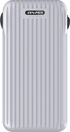 Awei P80K Power Bank 10000mAh mit USB-A Anschluss Silber