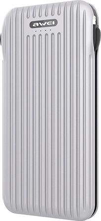Awei P80K Power Bank 10000mAh mit USB-A Anschluss Silber