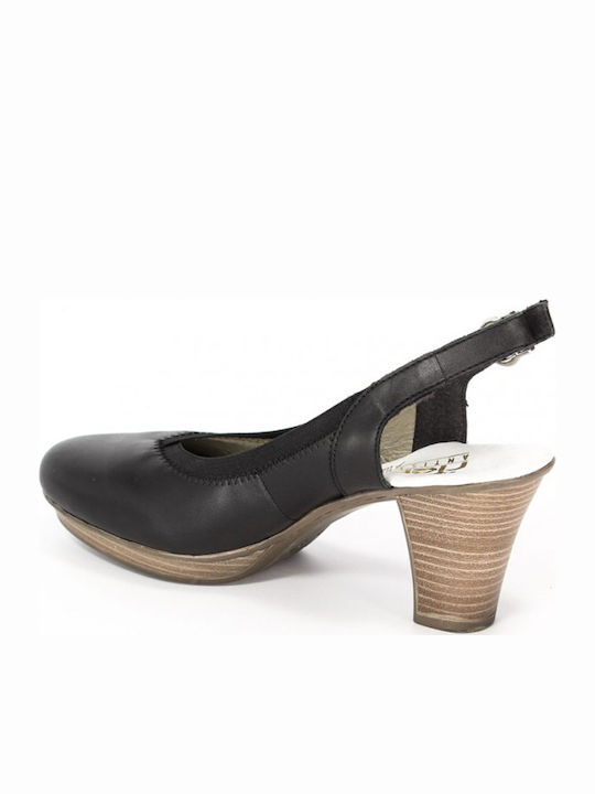 Anatomic Leather Black Heels