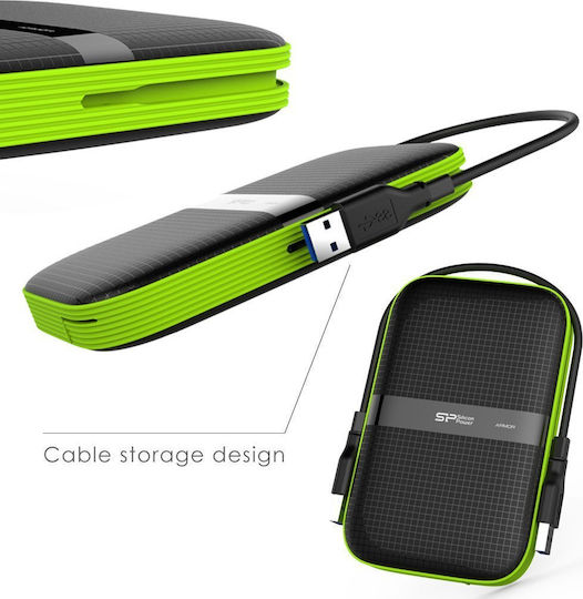 Silicon Power Armor A60 USB 3.1 External 2.5" HDD 5TB Black / Green