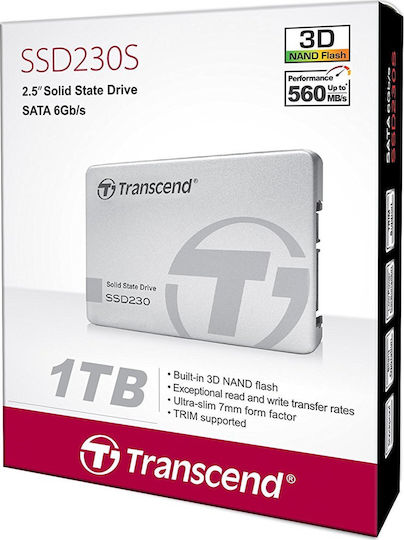 Transcend SSD 230 1TB 2.5 Inch SATA III Interface